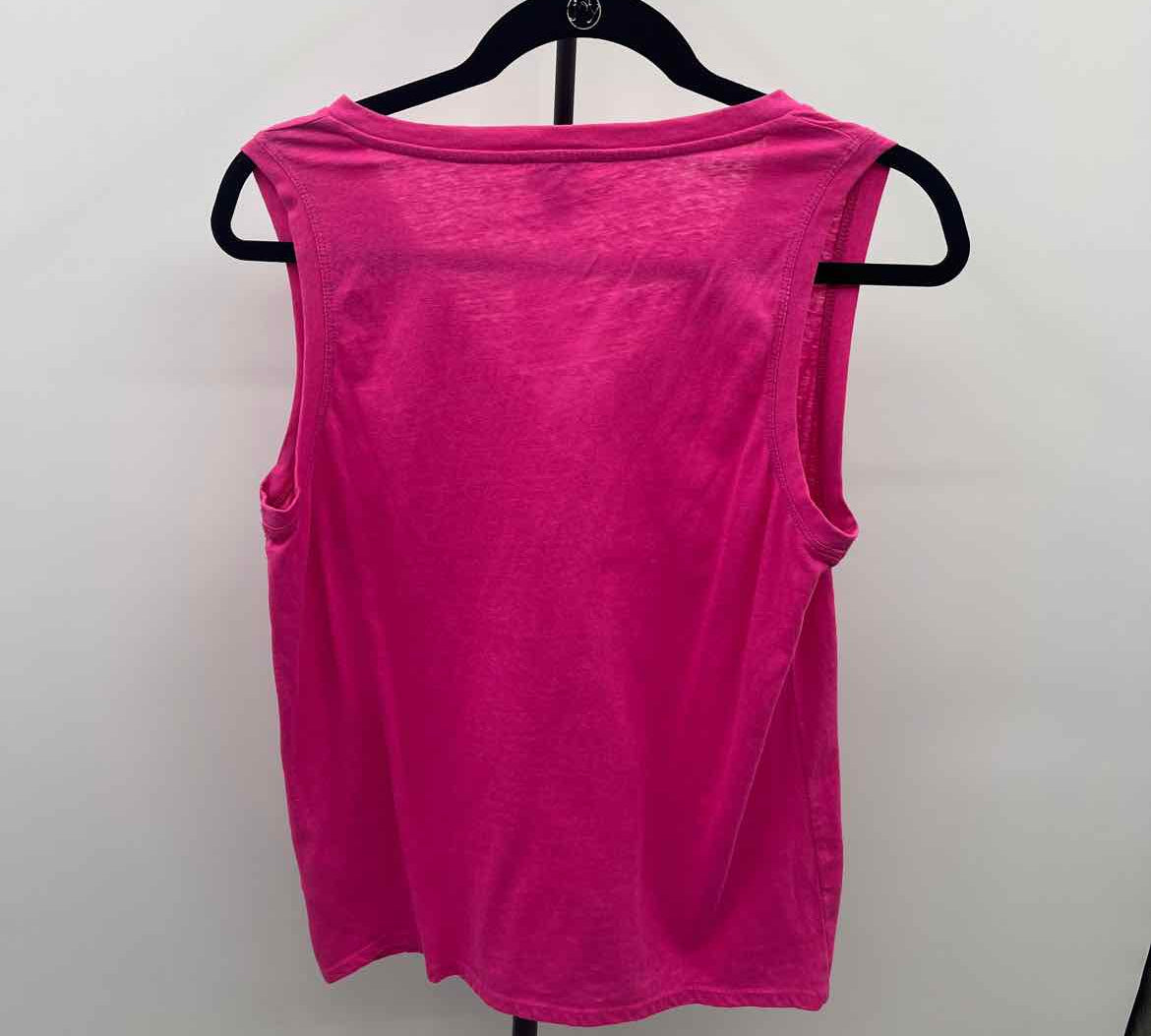 J Crew Women's Size M Pink Solid Sleeveless Shirt