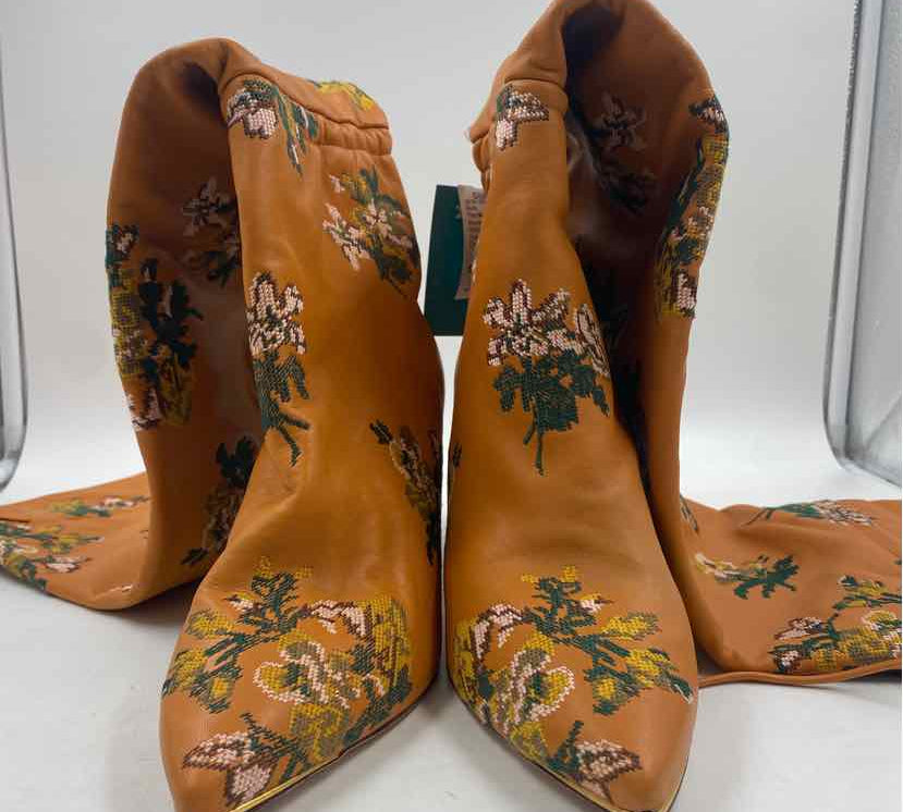 Tory Burch Women's Shoe Size 9 Orange Cross Stitch Boots