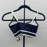 B Women's Size S Navy Ribbed Swimsuit - 2 Piece