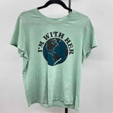 Toad & Co Women's Size L Green Words T-Shirt
