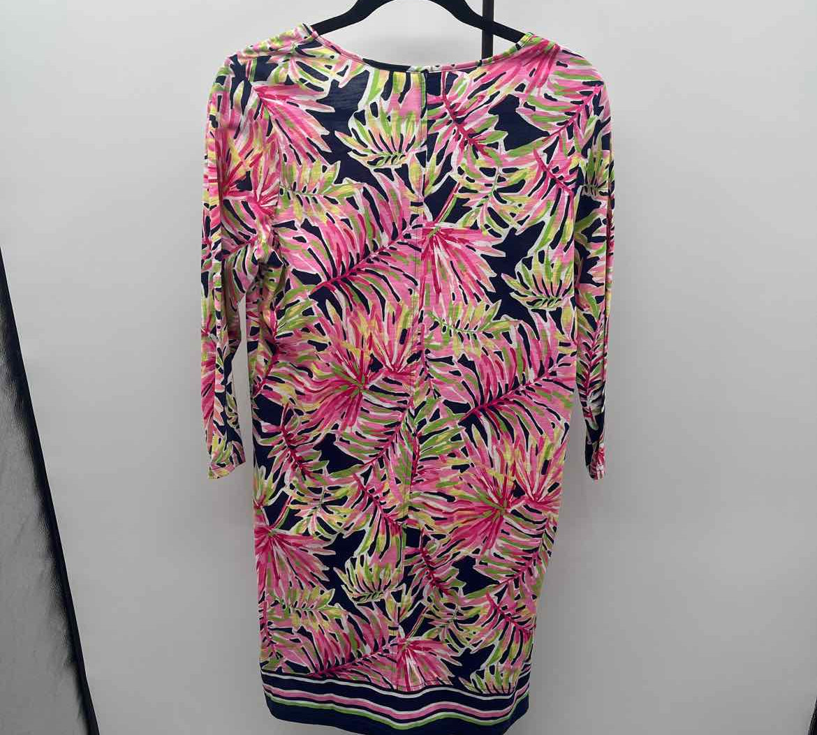 Caribbean Joe Women's Size M Pink Leaves Dress