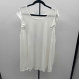 Ninexis Women's Size 3X White Solid Sleeveless Shirt