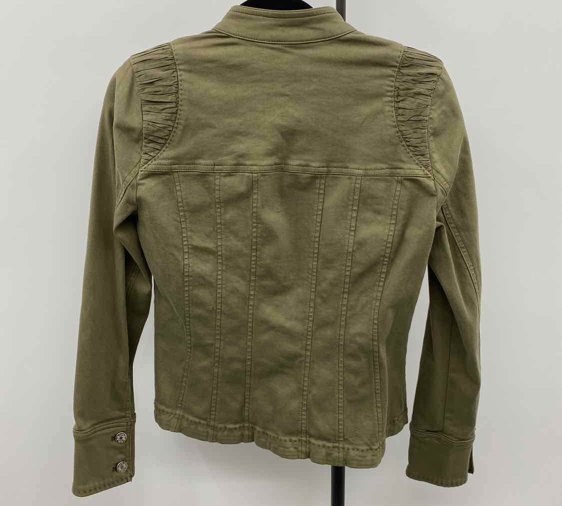 White House Black Market Women's Size 6 Olive Solid Jacket