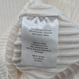 HEARTLOOM Women's Size M White Ribbed Sweater