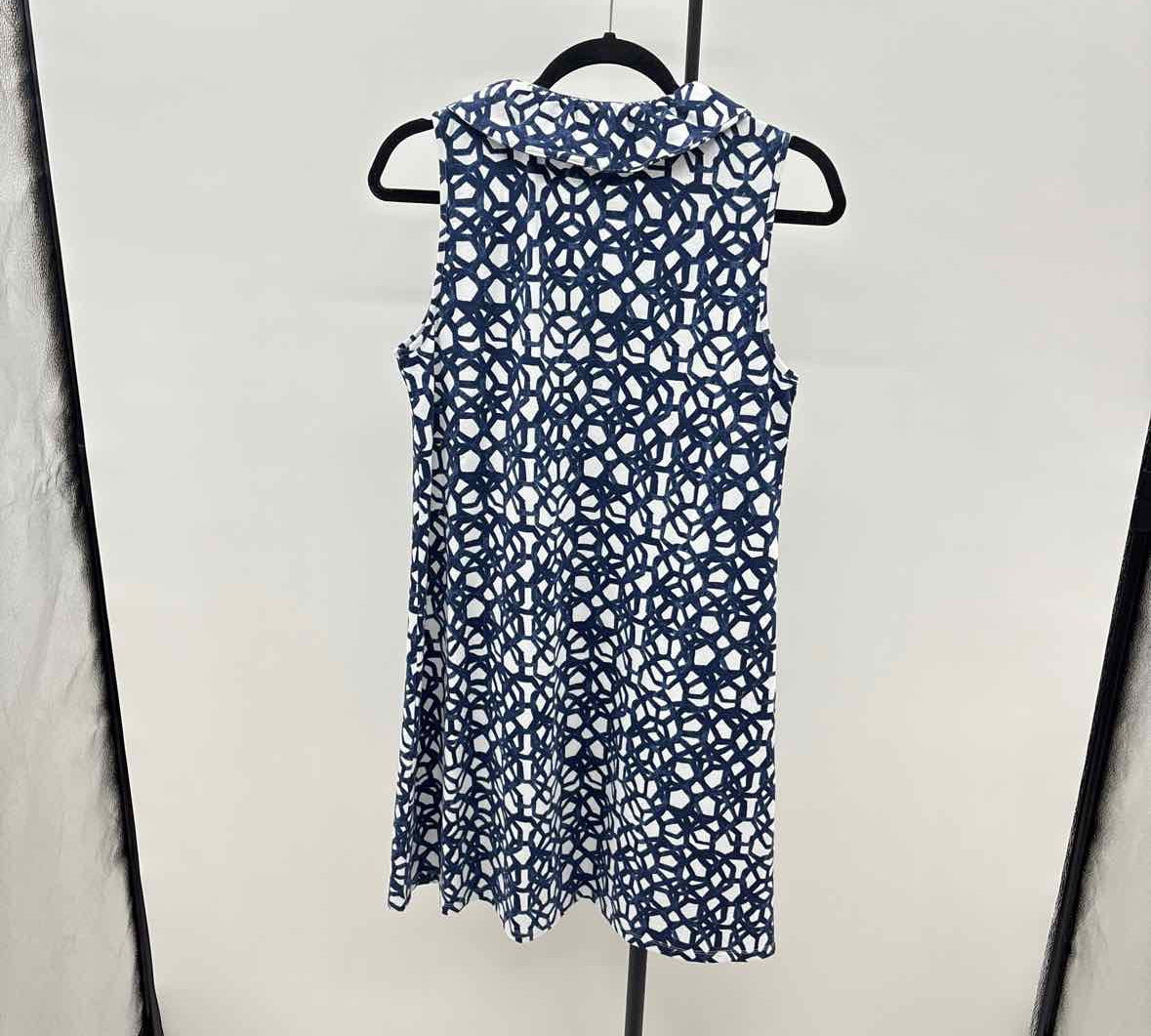 Duffield Lane Women's Size 6 Navy Geometric Dress