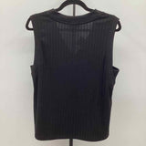 Evereve Women's Size L Black Ribbed Vest