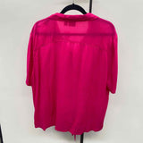 Chico's Women's Size XL Fuschia Solid Short Sleeve Shirt