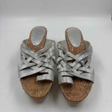 Donald J Pliner Women's Shoe Size 8 Silver Shimmer Wedges