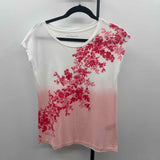 Tommy Hilfiger Women's Size XS Red Floral Short Sleeve Shirt