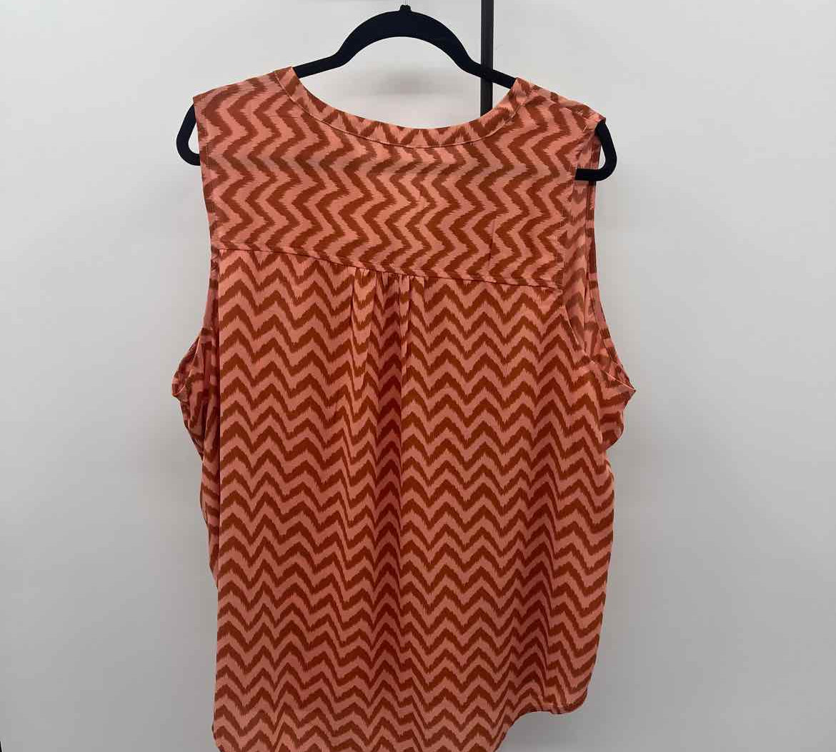 Maurice's Women's Size 2X Peach ZigZag Sleeveless Shirt