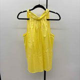 J Crew Women's Size 10 Yellow Solid Sleeveless Shirt