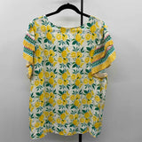 C&C California Women's Size 3X Yellow Lemons Short Sleeve Shirt