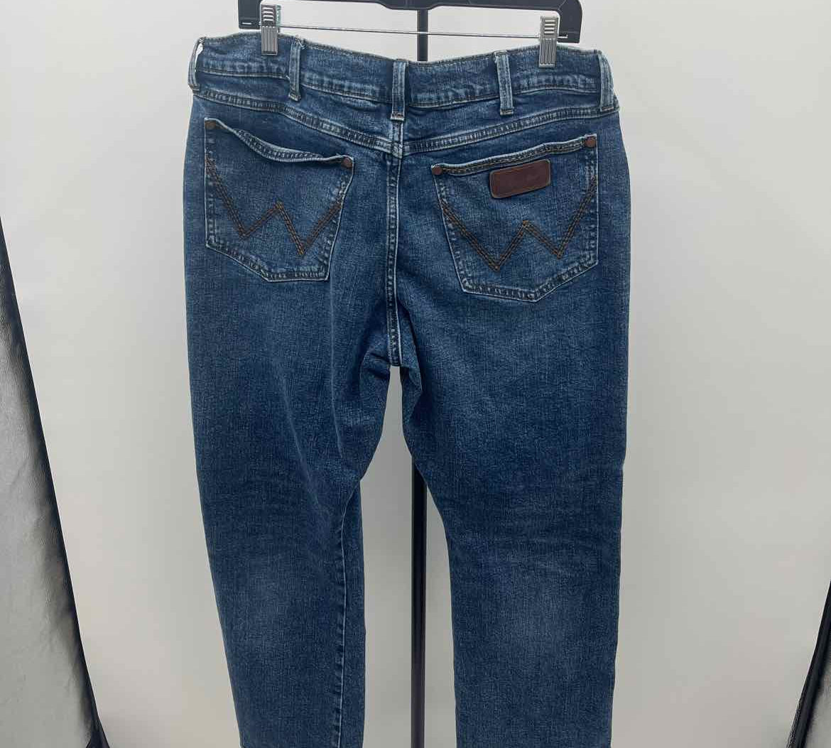 Wrangler Men's Size 34 Blue Solid Jeans