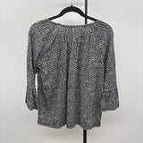 Michael Kors Women's Size M Black Floral Long Sleeve Shirt