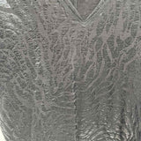 White House Black Market Women's Size M Black Textured Short Sleeve Shirt