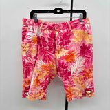 Caribbean Joe Women's Size 12 Fuschia Floral Shorts