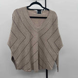 Liv Women's Size XLP Tan Beaded Sweater