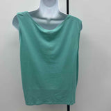 Eileen Fisher Women's Size XL Aqua Solid Sleeveless Shirt