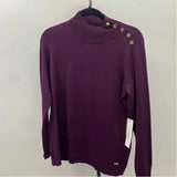 Calvin Klein Women's Size S Purple Solid Sweater