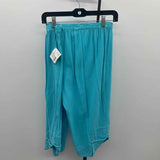 Oh My Gauze Women's Size 12/14 Aqua Textured Capris