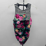 Torrid Women's Size L Black Floral Swimsuit - 1 Piece