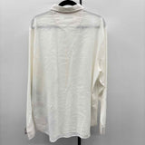 Tommy Bahama Men's Size L White Linen/Polyester Leaf Long Sleeve Shirt