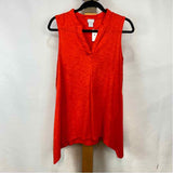 Chico's Women's Size M Red Heathered Sleeveless Shirt