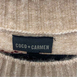 Coco & Carmen Women's Size L/XL Tan Fair Isle Dress