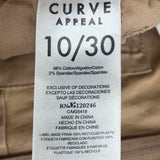 curve appeal Women's Size 10 Tan Solid Pants