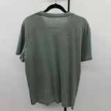 Lucky Brand Men's Size L Green Solid Short Sleeve Shirt
