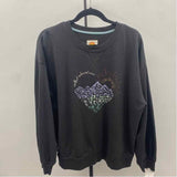 CC Collection Women's Size L Black Nature Long Sleeve Shirt