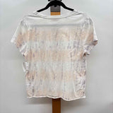 Athleta Women's Size L White Tie Dye Short Sleeve Shirt