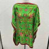 Tory Burch Women's Size S Green Floral Poncho