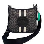 COACH Black & Gray Signature C Jacquard DEMPSEY FILE BAG Crossbody Purse