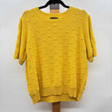 Ann Taylor Women's Size XL Mustard Yellow Textured Sweater