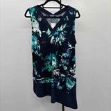 Simply Vera Wang Women's Size L Navy Floral Tunic