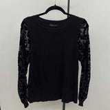 Inc Women's Size M Black Floral Sweater