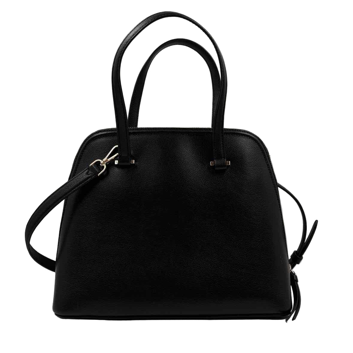 Back KATE SPADE Black Leather PATTERSON DRIVE Domed Satchel Purse w/Crossbody Strap