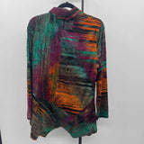 Radzoli Women's Size L Orange Textured Tunic