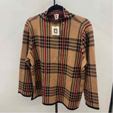 Anne Klein Women's Size L Tan Plaid Sweater