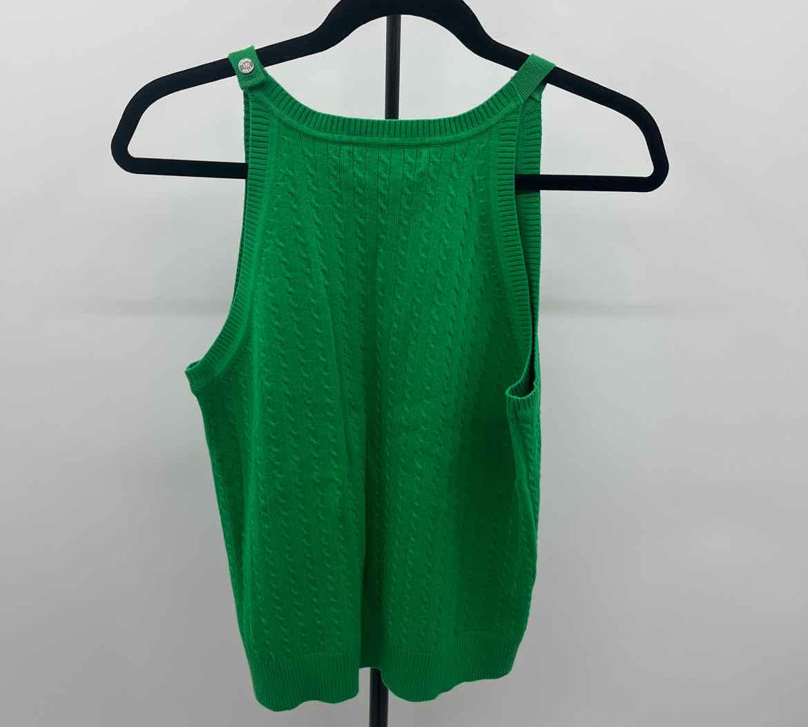 Tommy Hilfiger Women's Size XL Green Textured Sleeveless Shirt
