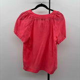 J Crew Women's Size XS coral Solid Short Sleeve Shirt