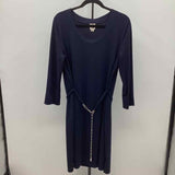 Anne Klein Women's Size 14 Navy Solid Dress