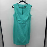 Chaps Women's Size 16 Teal Checkered Dress