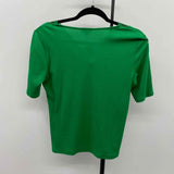Talbots Women's Size S Green Ribbed Short Sleeve Shirt
