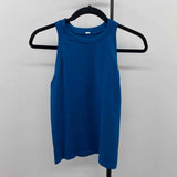Unbranded Women's Size S Blue Ribbed Sleeveless Shirt