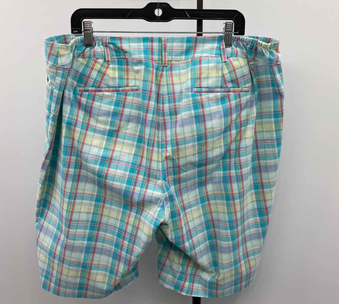 Talbots Women's Size 18W Aqua Plaid Shorts