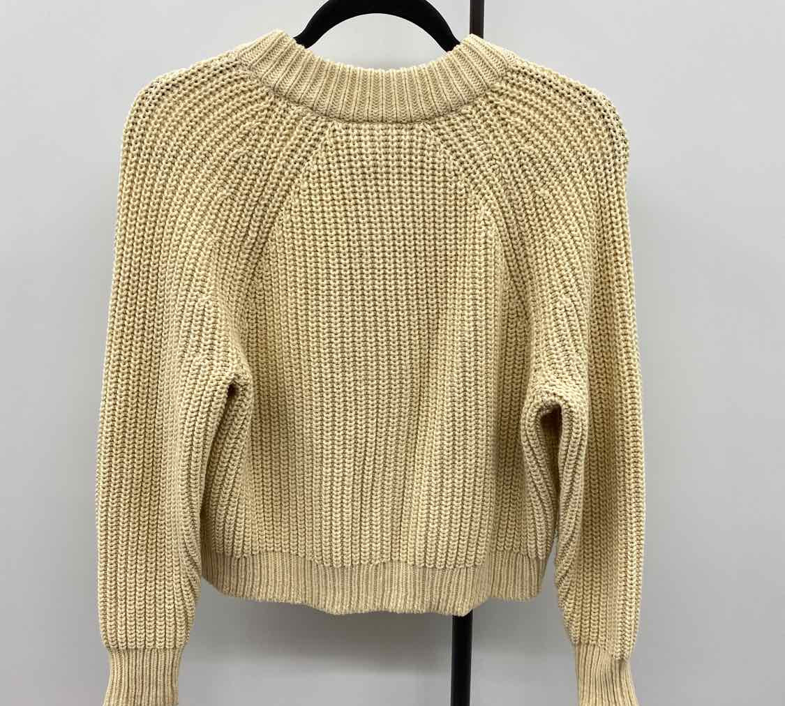 Madewell Junior's Size XS Cream Solid Cardigan
