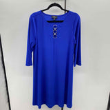 MSK Women's Size 14 Royal Blue Solid Dress