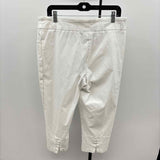 Tribal Women's Size 14 White Solid Capris